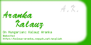 aranka kalauz business card